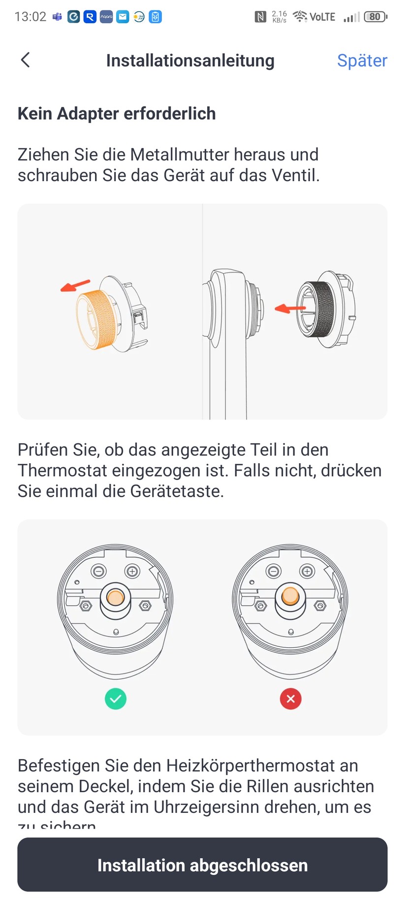 Switchbot Radiator: Die Einrichtung ist einfach und nach wenigen Minuten abgeschlossen.
