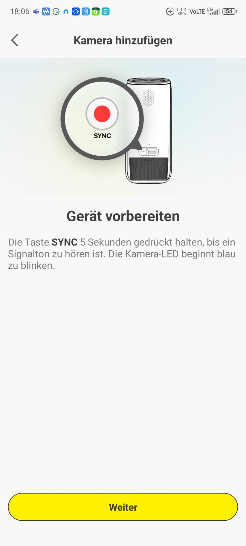 Die Inbetriebnahme der Überwachungskamera erfolgt mit der App Baseus Security