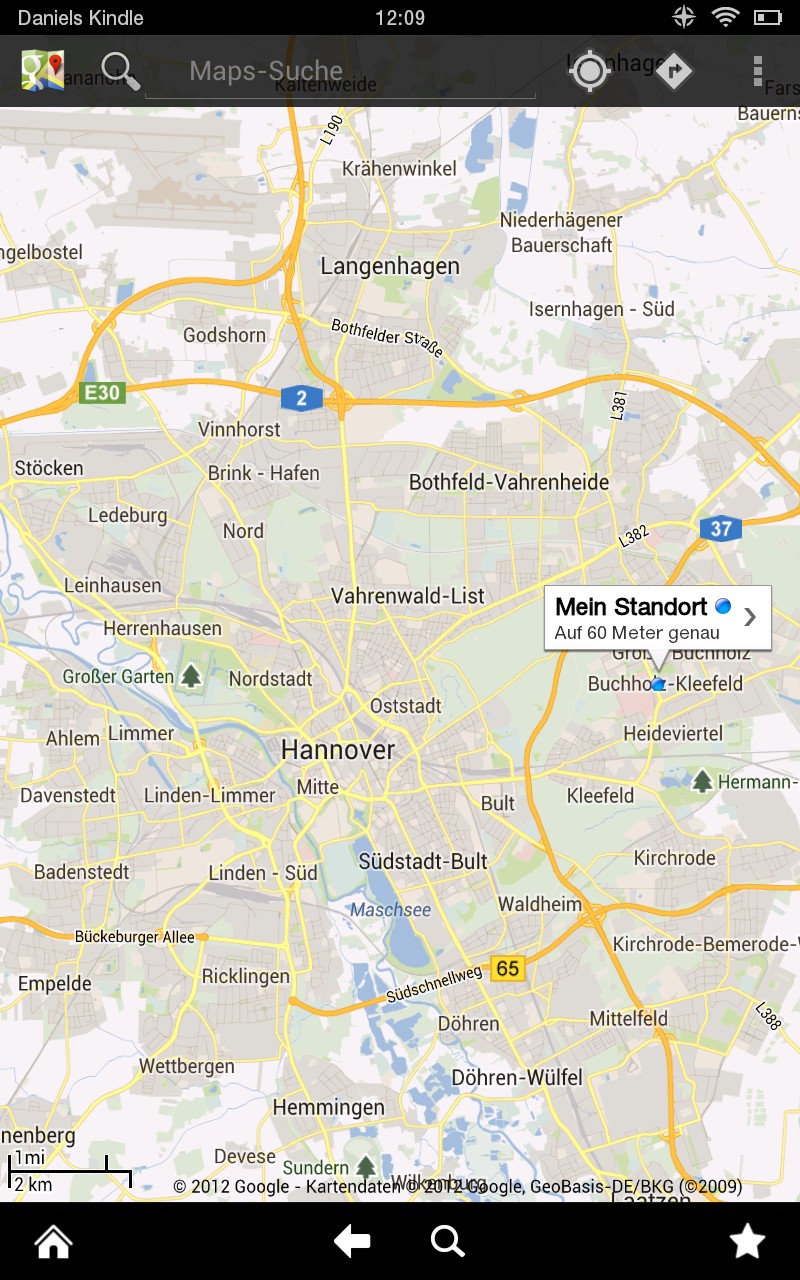 Google Maps auf dem Kindle Fire HD