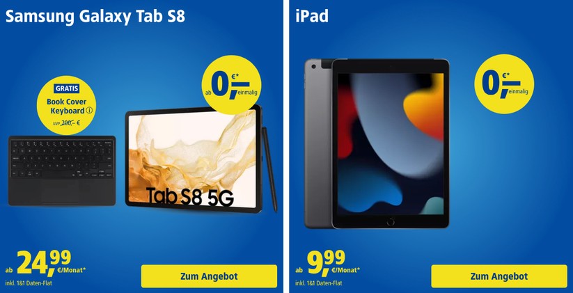 Bei 1und1 zahlt man mit Hardware-Prämie im Bundle mehr als zu Einzelpreisen.