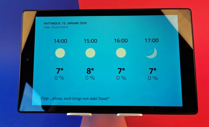Alexa im Show-Modus - eingeschränkt durchaus ein Ersatz für einen Echo Show