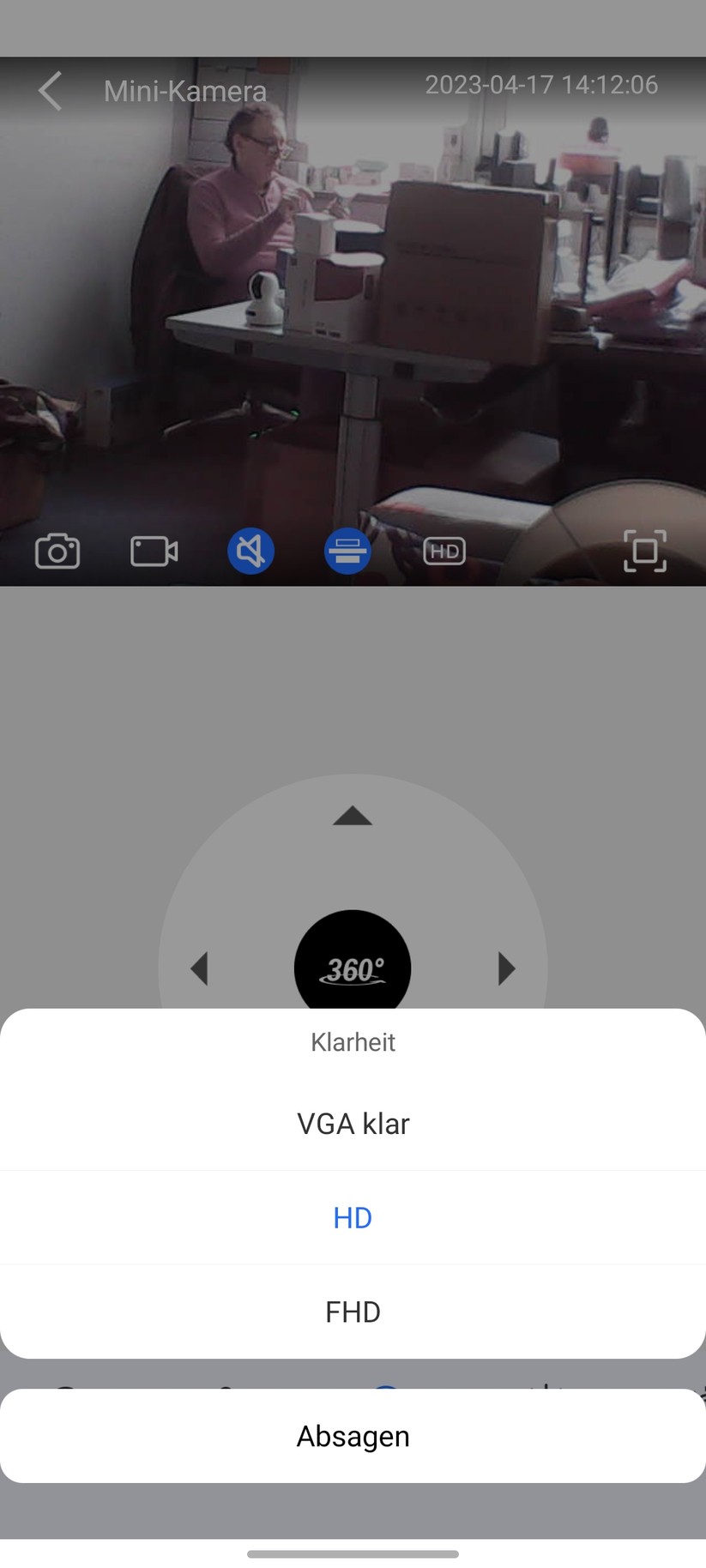 PTZ-Kamera für Lampenfassung E27: App
