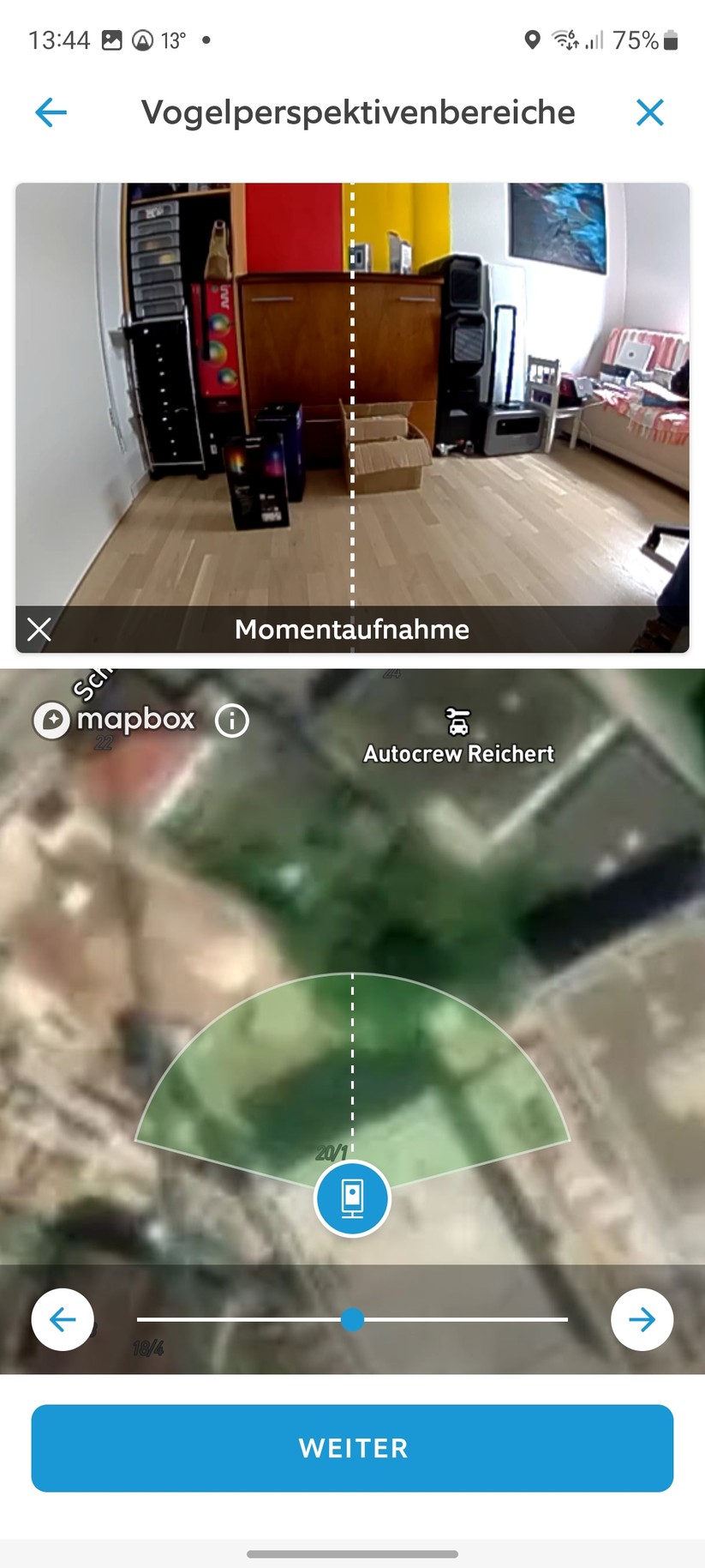 Ring Stick Up Cam Pro Akku: Die Einrichtung ist einfach und bietet viele Erläuterungen zur Kamera. Vorbildlich.