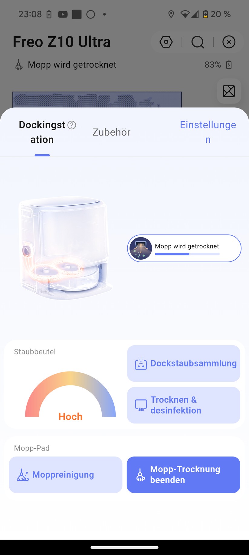 Narwal Freo Z10 Ultra – App
