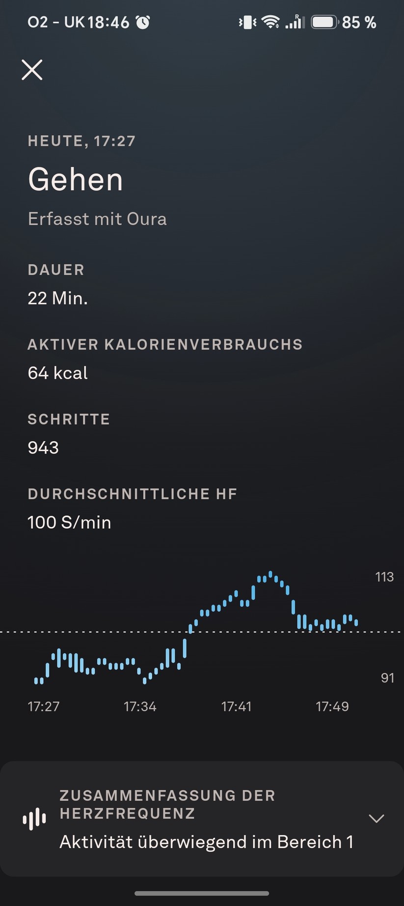 Oura Ring 5: App-Screenshots