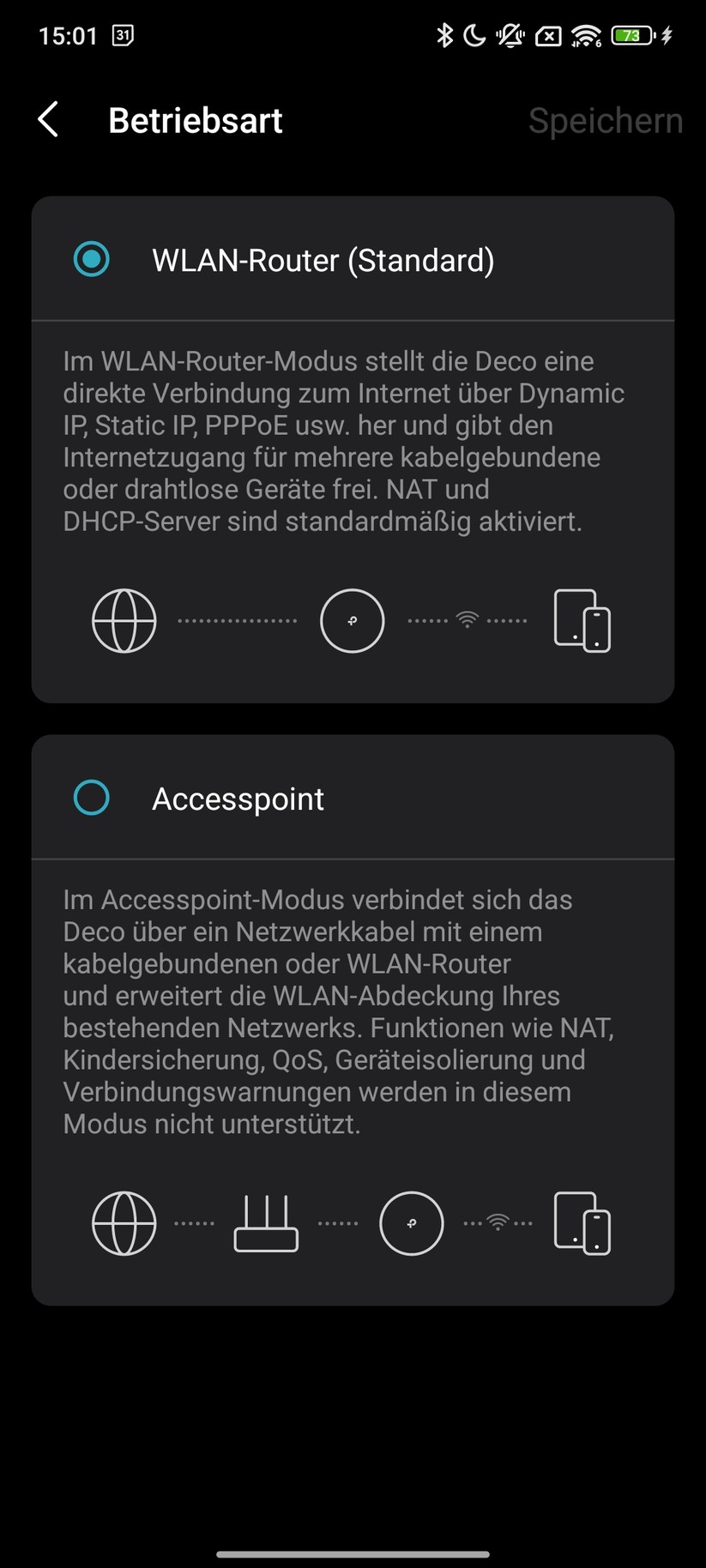 TP-Link Deco BE65 – App & Weboberfläche