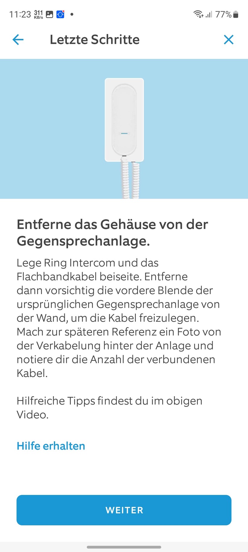 Ring Intercom: Einrichtung