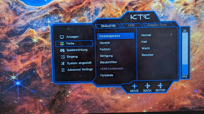 KTC G42P5 Einstellungen