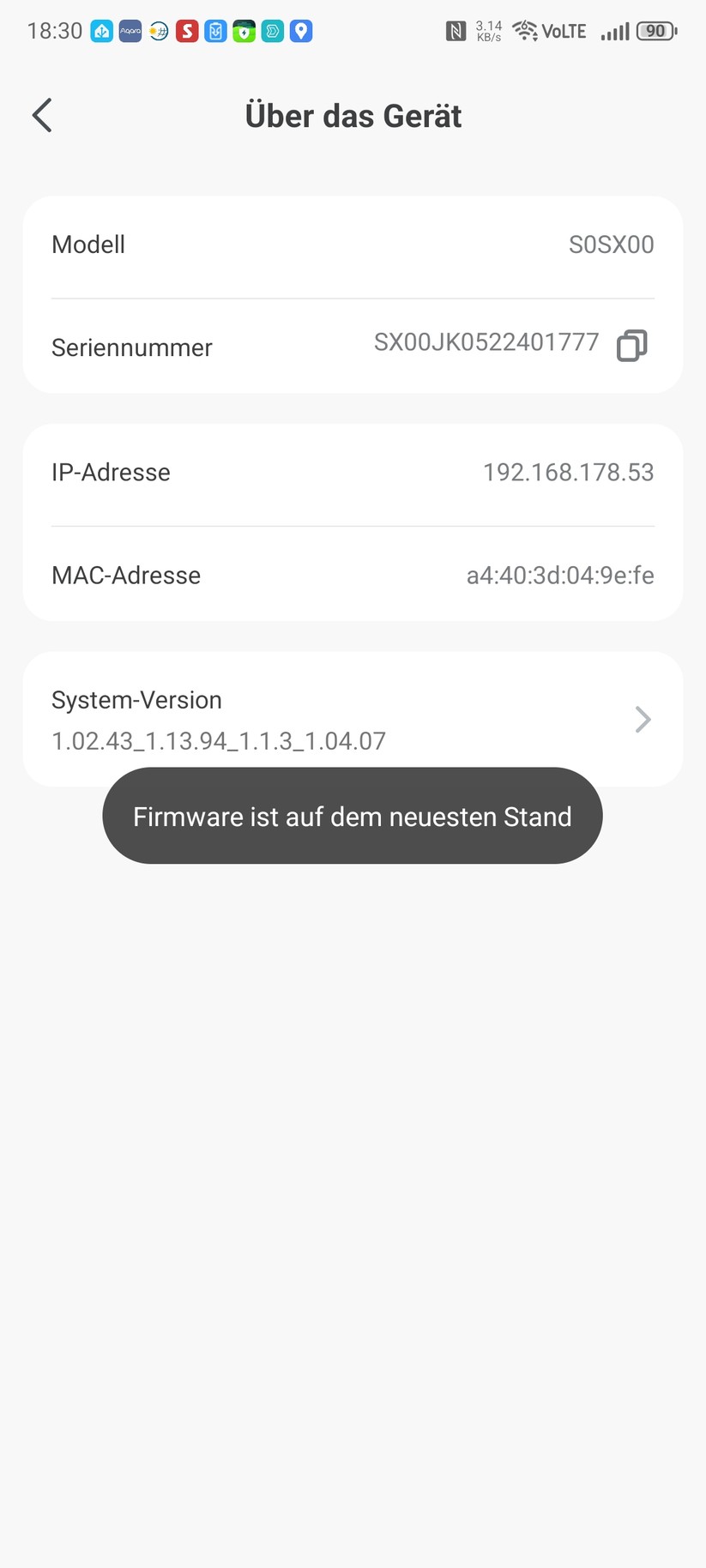 Baseus Security S2: Konfiguration mit der App