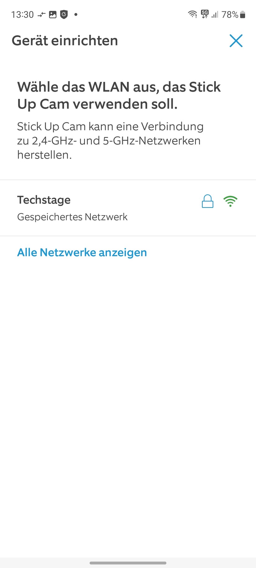 Ring Stick Up Cam Pro Akku: Die Einrichtung ist einfach und bietet viele Erläuterungen zur Kamera. Vorbildlich.