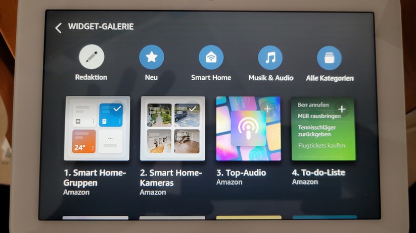 Amazon Echo Hub: Konfiguration und Oberfläche