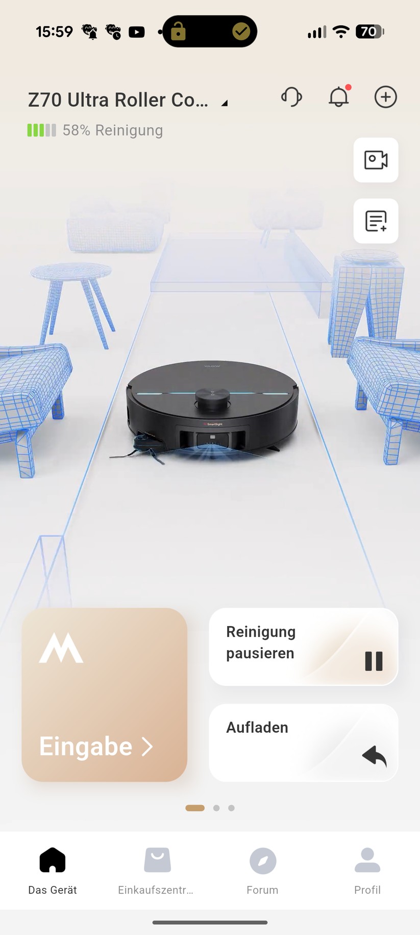 Mova Z70 Ultra Roller – App & Einrichtung