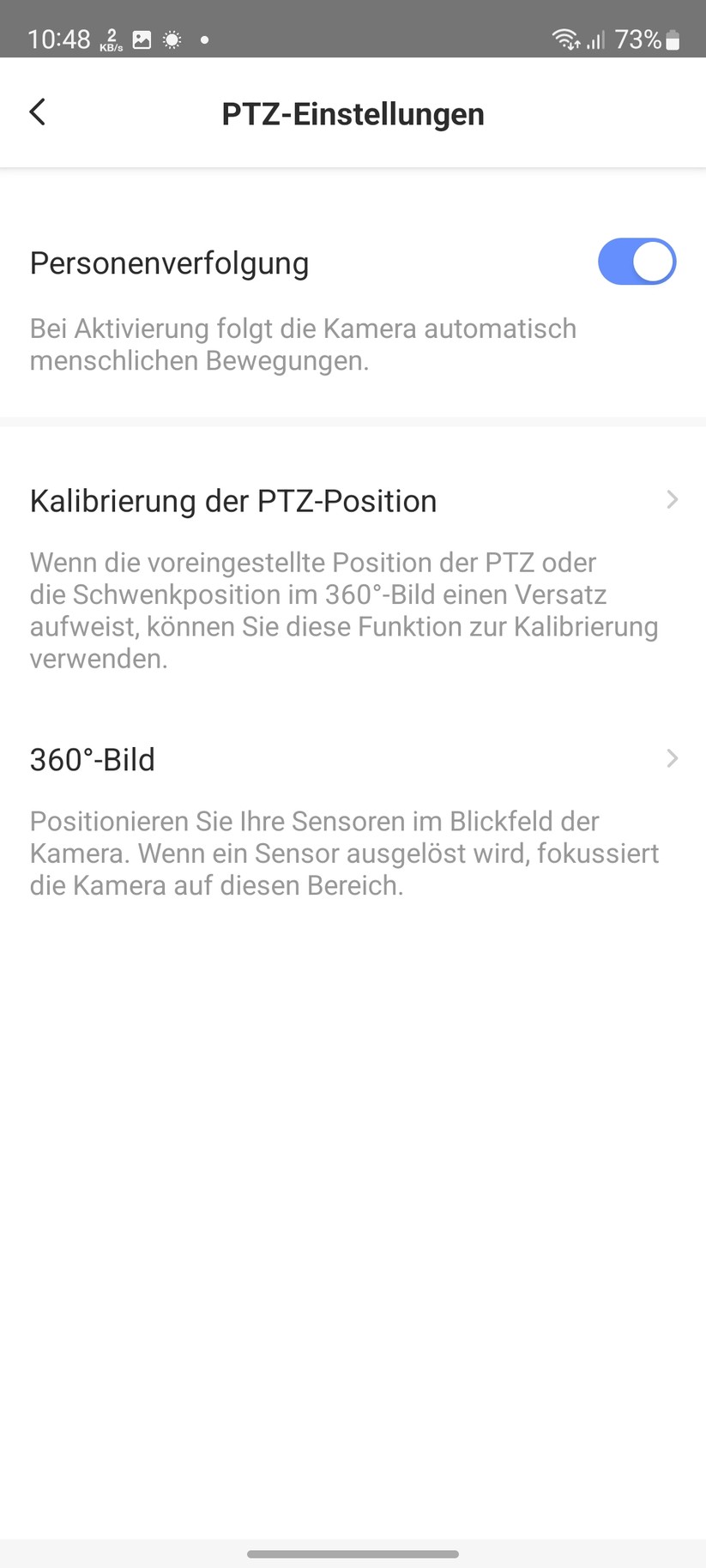 Ezviz C8W Pro 2K: Einstellungen