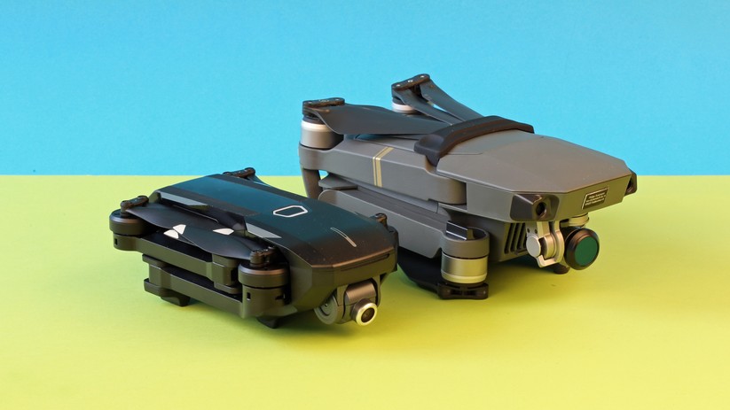Die Mantis Q im Vergleich zur DJI Mavic Pro.