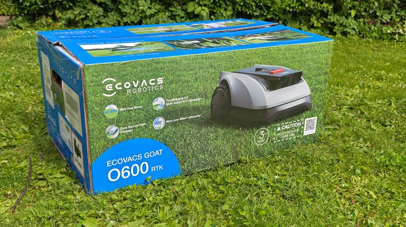 Ecovacs Goat O600 RTK bietet eine Schnittbreite von 19 cm und ist für Rasenflächen bis 600 m². 