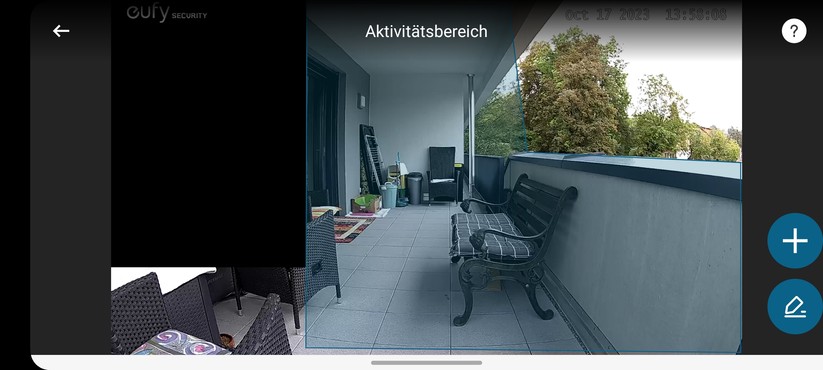 Eufy Solocam S220: Datenschutzzone und Aktivitätsbereich