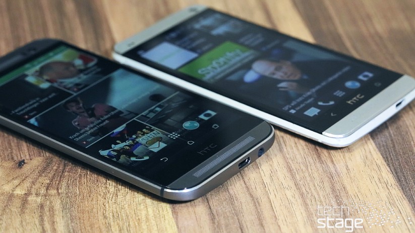 HTC One (M7) und One (M8) von der Seite