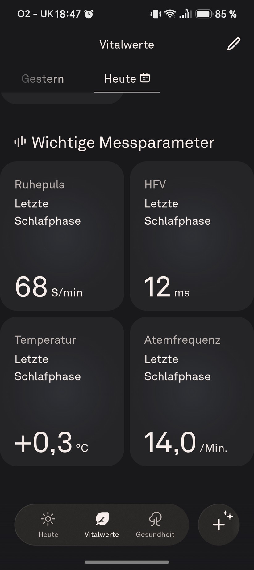 Oura Ring 5: App-Screenshots