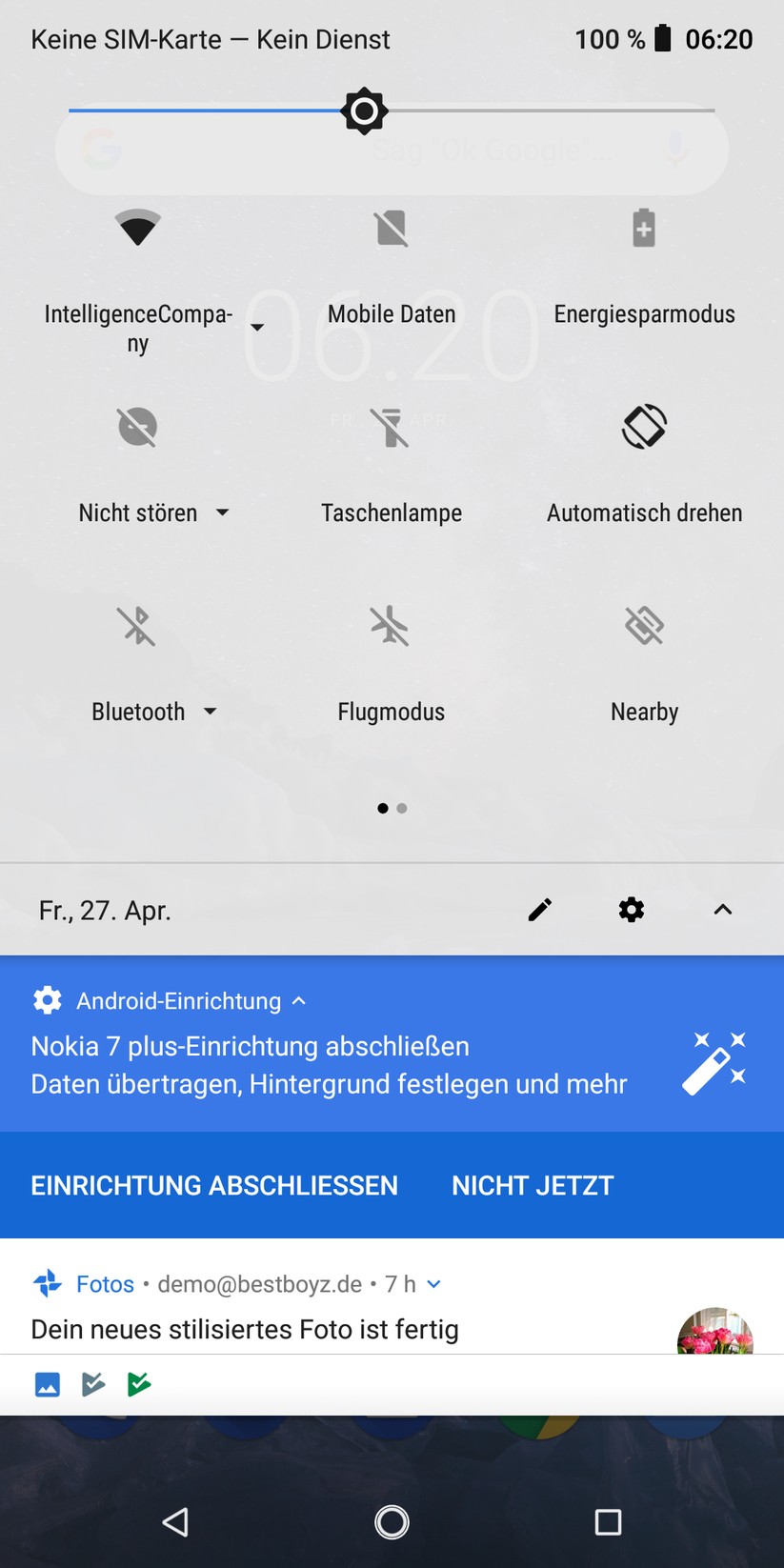 Benachrichtigungsleiste