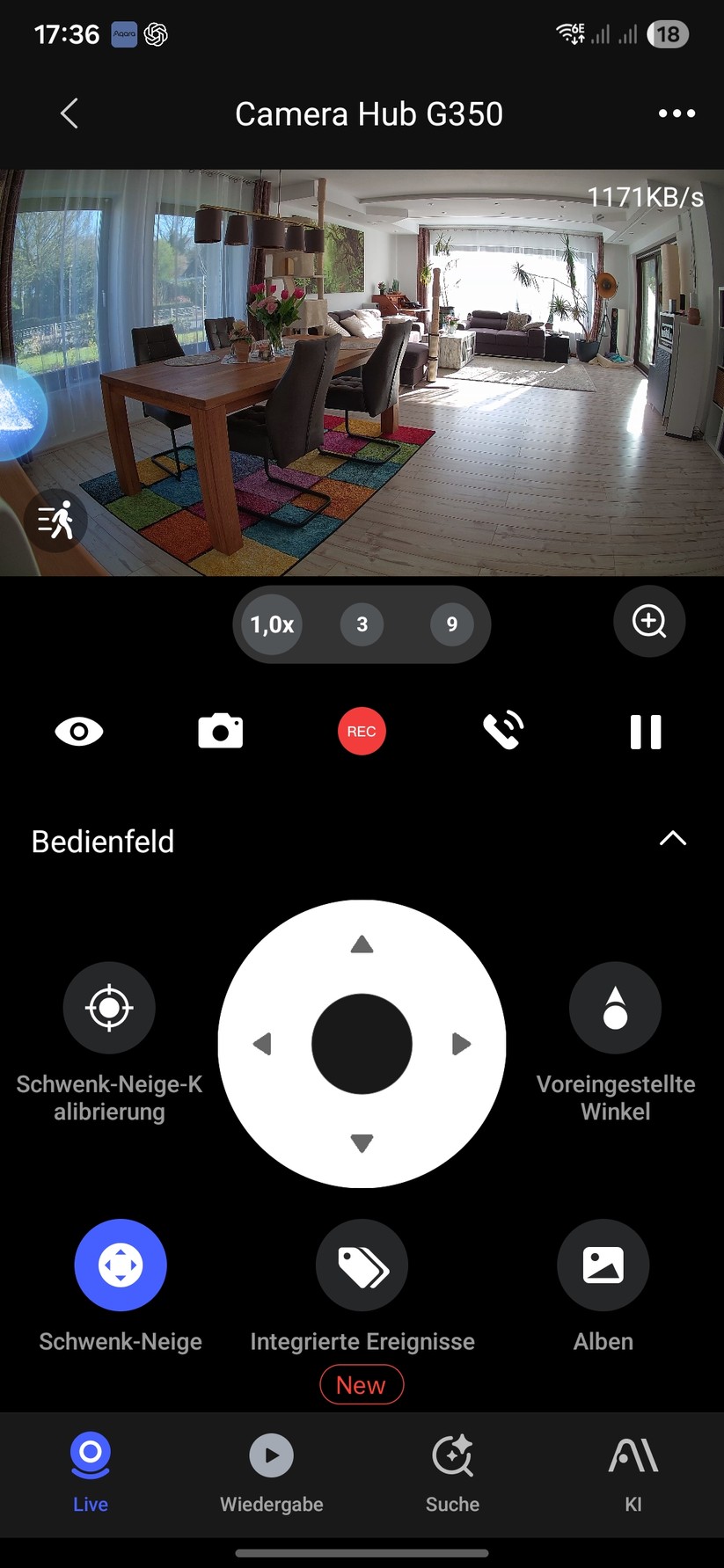 Die Steuerung der Überwachungskamera erfolgt mit der Aqara-App. Damit kann man sie auch für Automatisierungen nutzen.