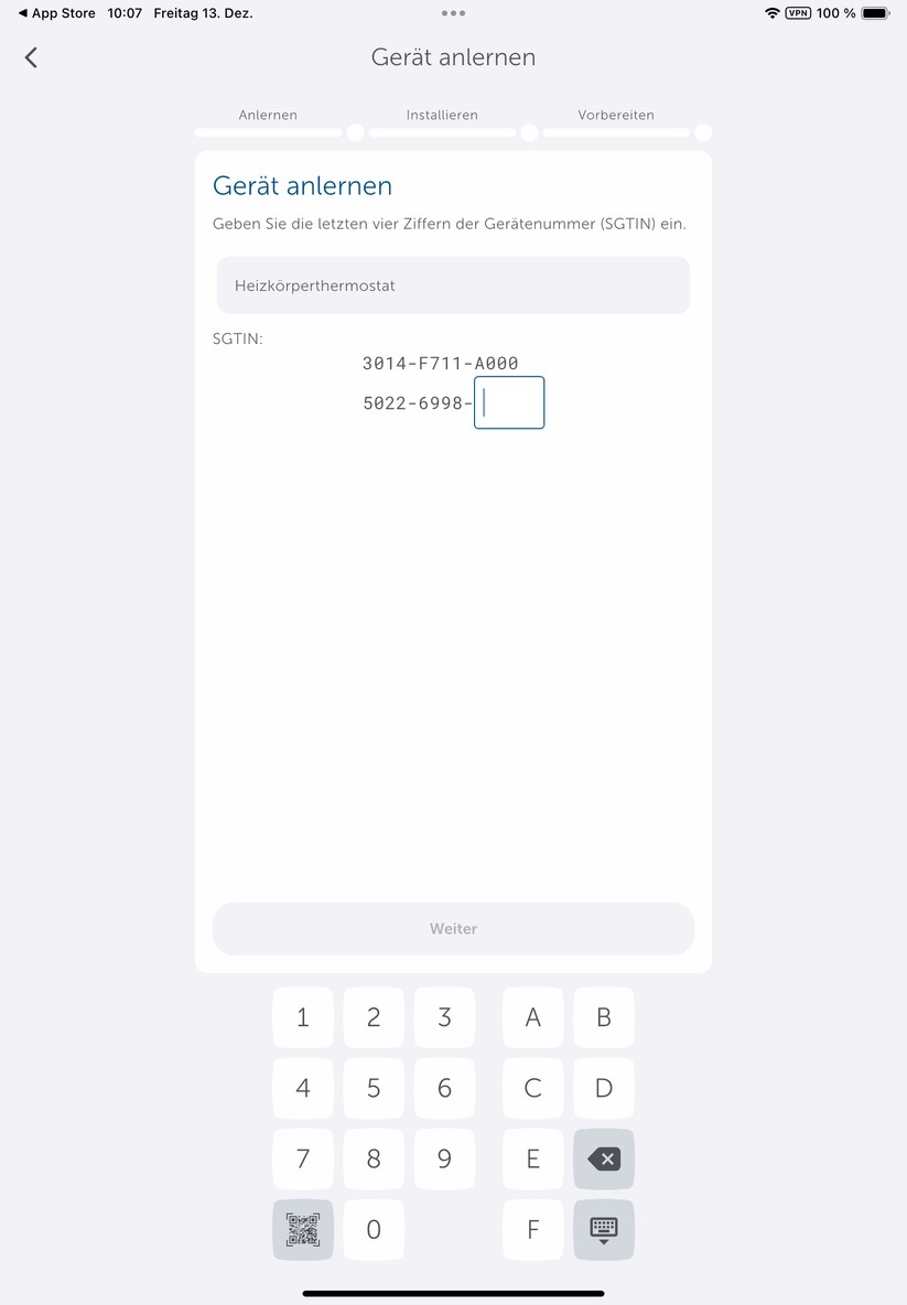 Homematic IP: Anlernen des Thermostats