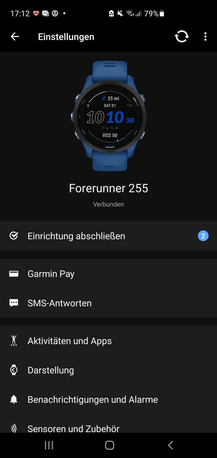 Garmin Forerunner 255 - Garmin Connect App