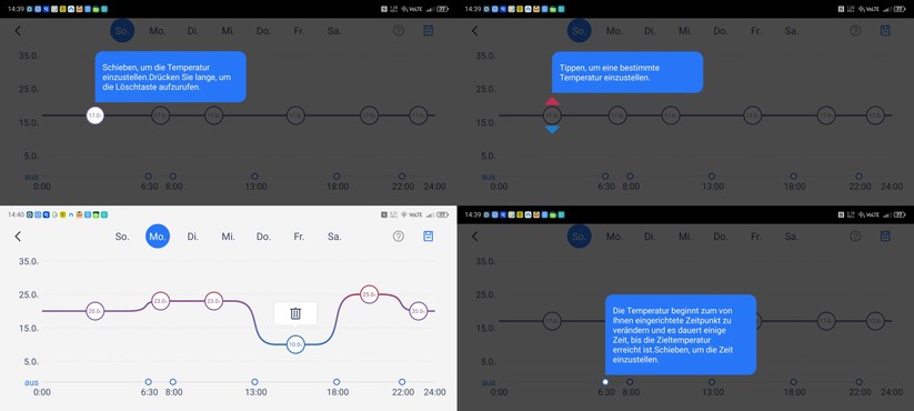 Meross MTS215B: Die App ist einfach zu bedienen und bietet mit Statistiken zum Heizverlauf interessante Einblicke.