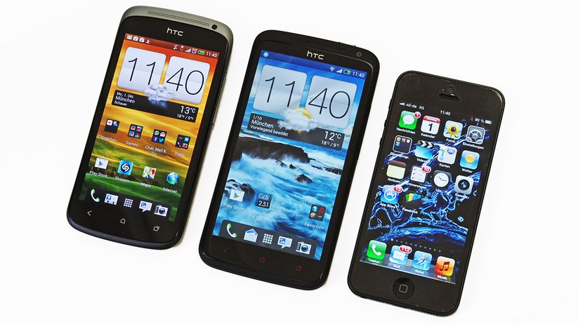 HTC One X+: Vergleich mit One S und iPhone 5