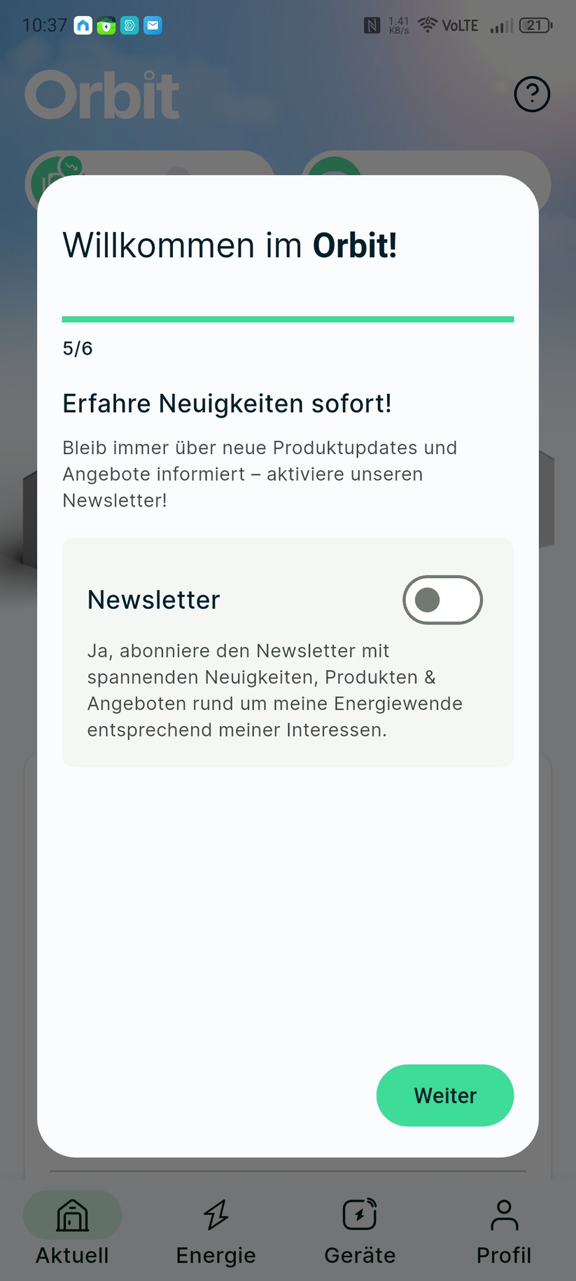 Priwatt-App Orbit