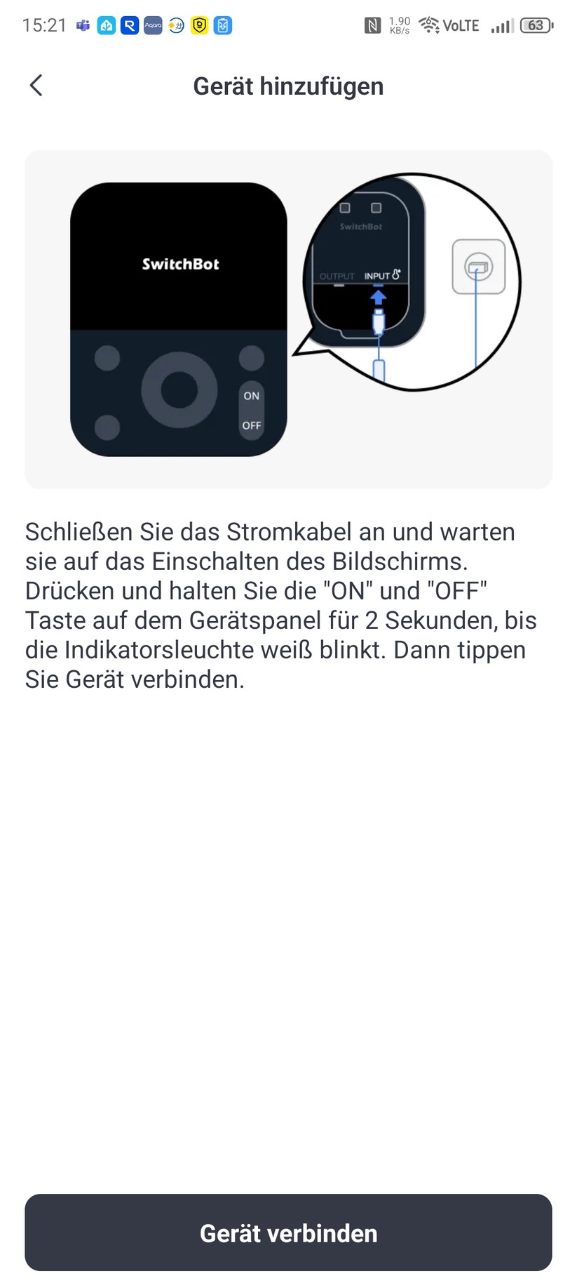 Switchbot-App: Inbetriebnahme des Hub 3