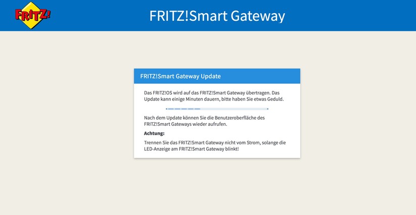Fritz Smart Gateway: Browser-Oberfläche