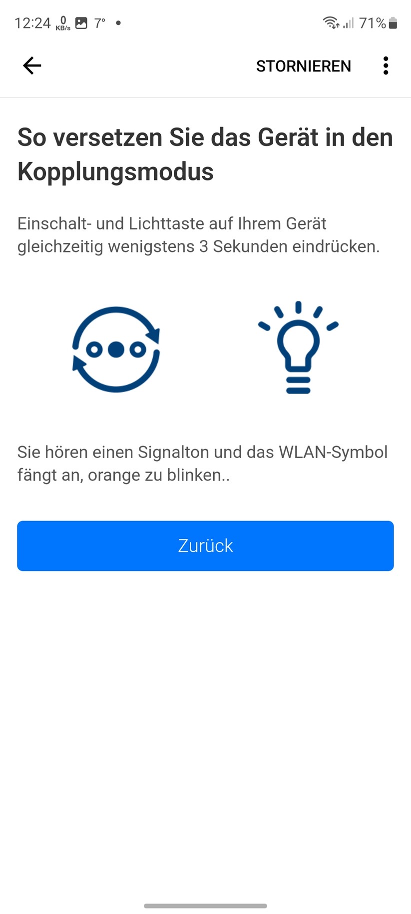 Philips AC3033/10: App, Einrichtung, Einstellungen