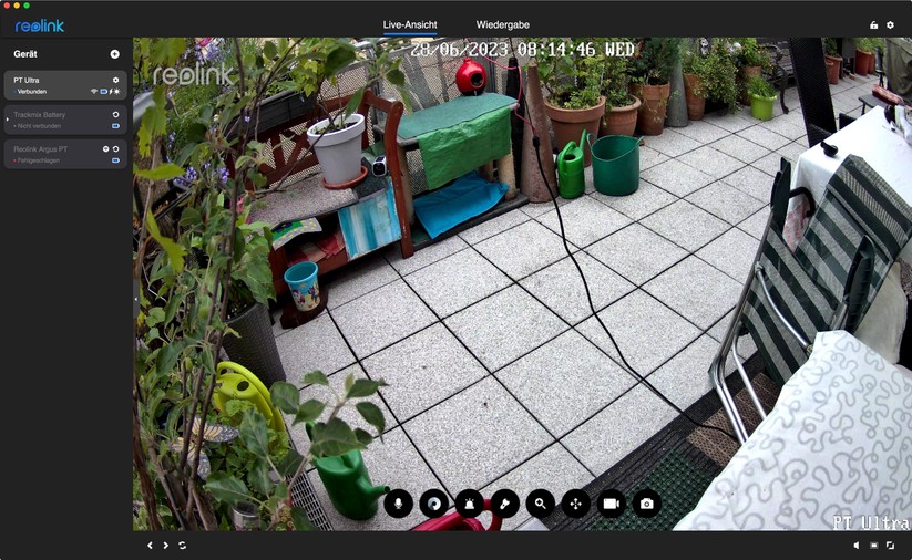 Reolink Argus PT Ultra: Einstellungen mit Desktop-App