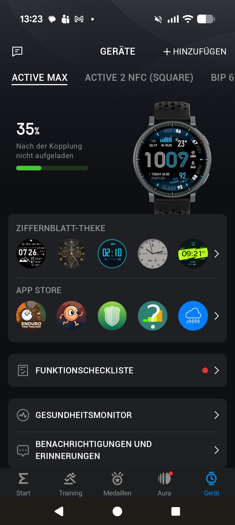 Amazfit Active Max - Bilder App 
