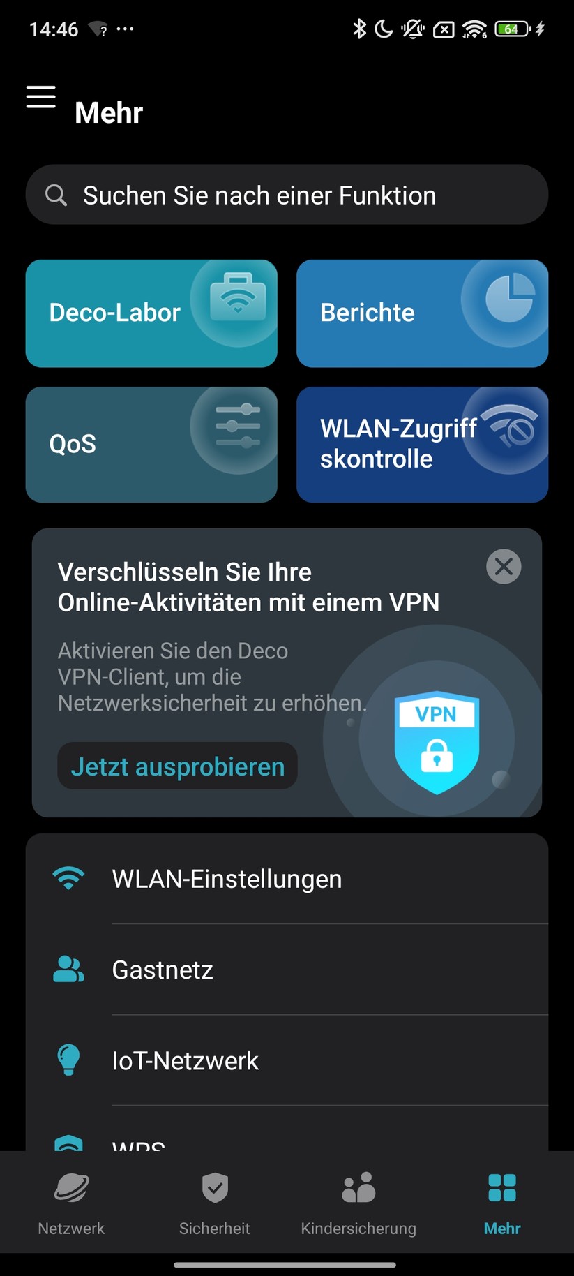 TP-Link Deco BE65 – App & Weboberfläche