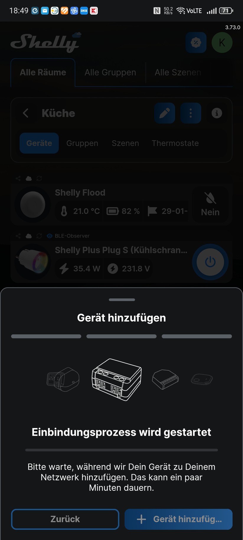 Shelly Linkedgo ST1820: Inbetriebnahme mit Shelly-App