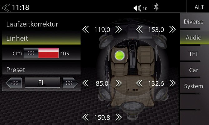 Laufzeitkorrektur für perfekten Klang.