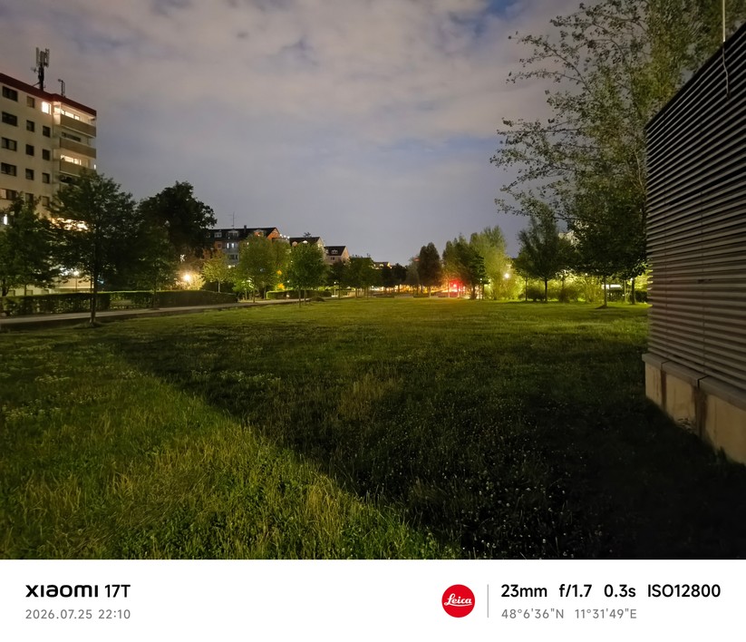 Xiaomi 17T: Hauptkamera bei Nacht