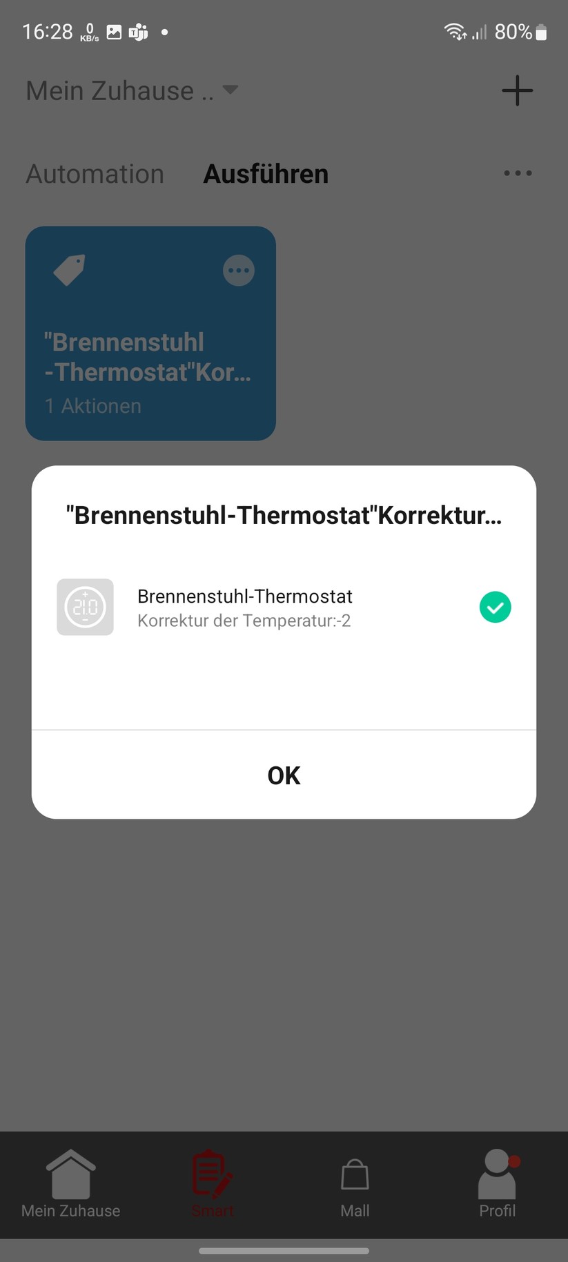  App - Temperatursensor kalibrieren