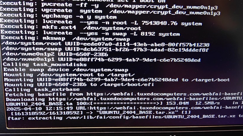 Tuxedo Nano Pro: Installation auf Basis des mitgelieferten USB-Stick Tuxedo Web FAI
