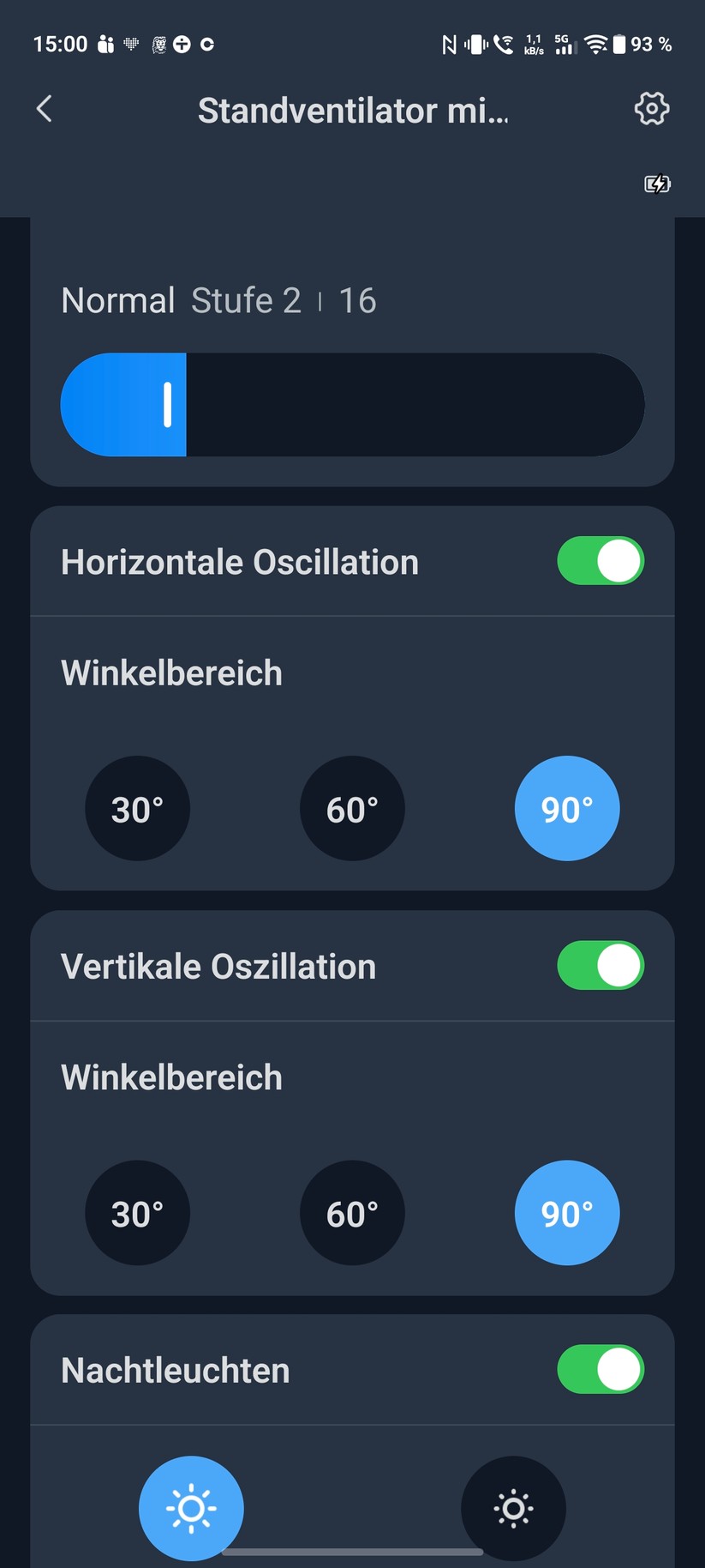 SwitchBot Standventilator mit Akku Screenshot