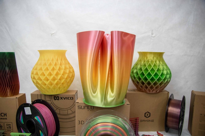 Rainbow-Filament Druckergebnisse: Sunlu