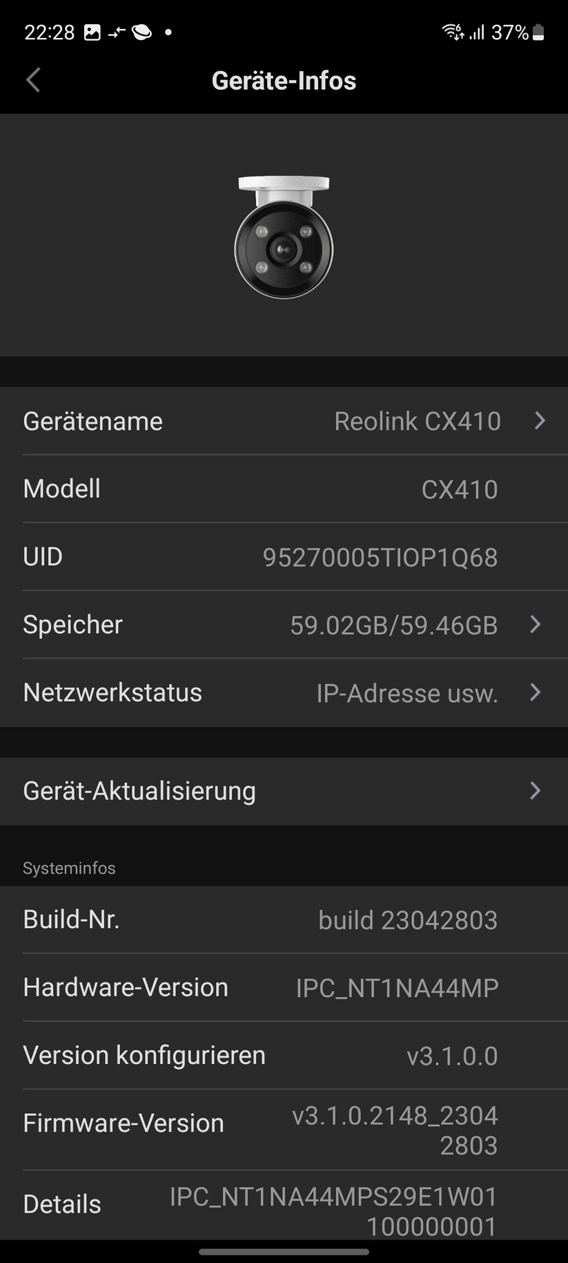 Reolink CX410: Einrichtung mit mobiler App