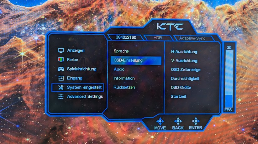 KTC G42P5 Einstellungen