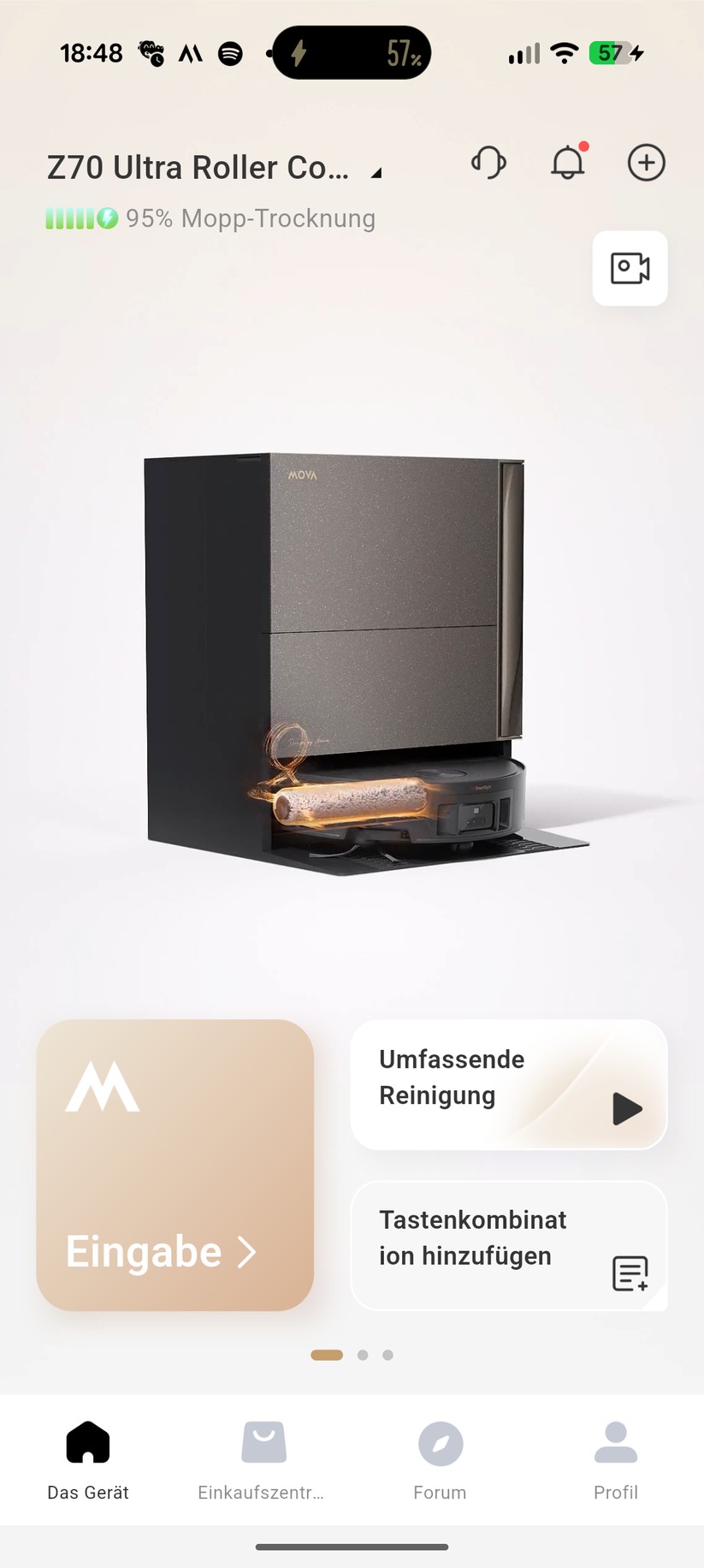 Mova Z70 Ultra Roller – App & Einrichtung