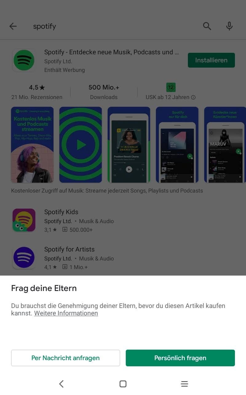 Family Link Einrichtung