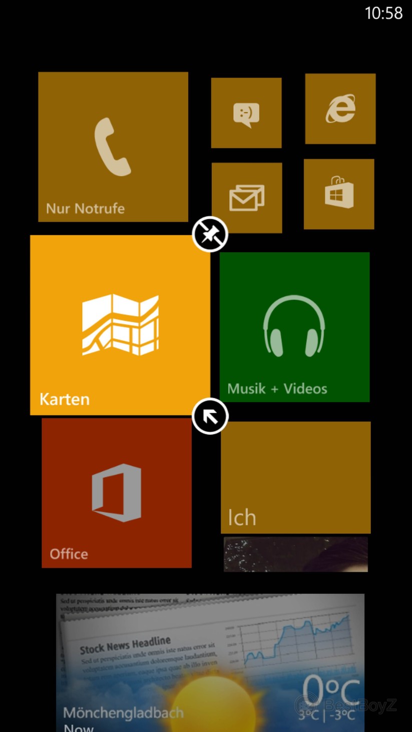 Windows Phone OS 8 auf dem Samsung GT-I8750 ATIV S