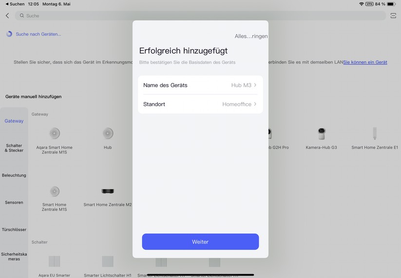 Inbetriebnahme des Aqara M3 mit der Aqara-App