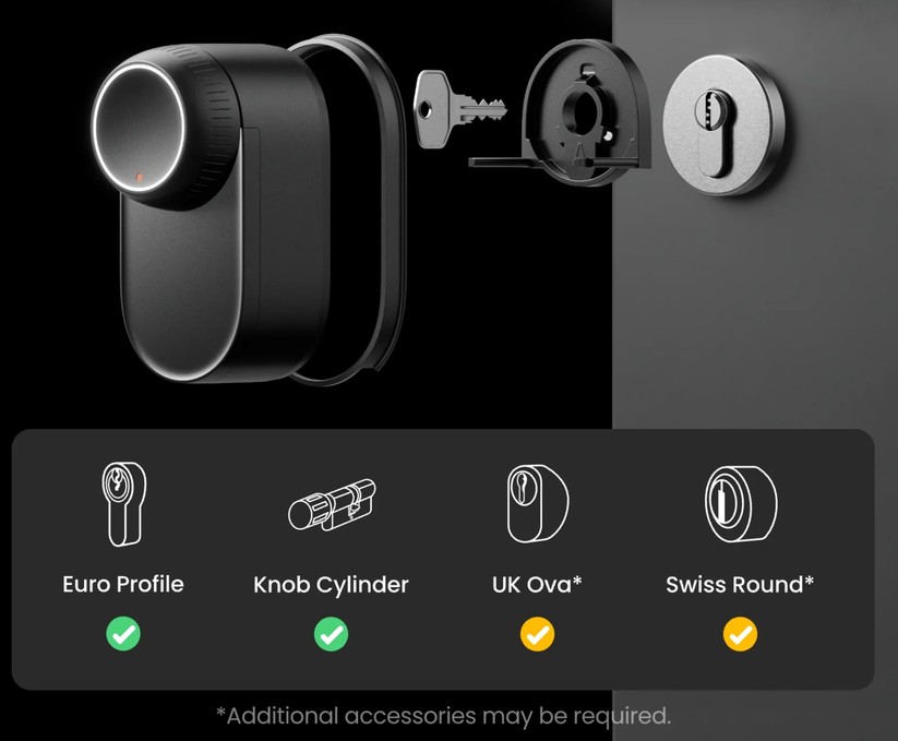 Switchbot Lock Ultra mit Keypad Vision: Passt fast auf alle Schlösser, bietet 3D-Gesichtserkennung und eine dreistufige Energieversorgung.