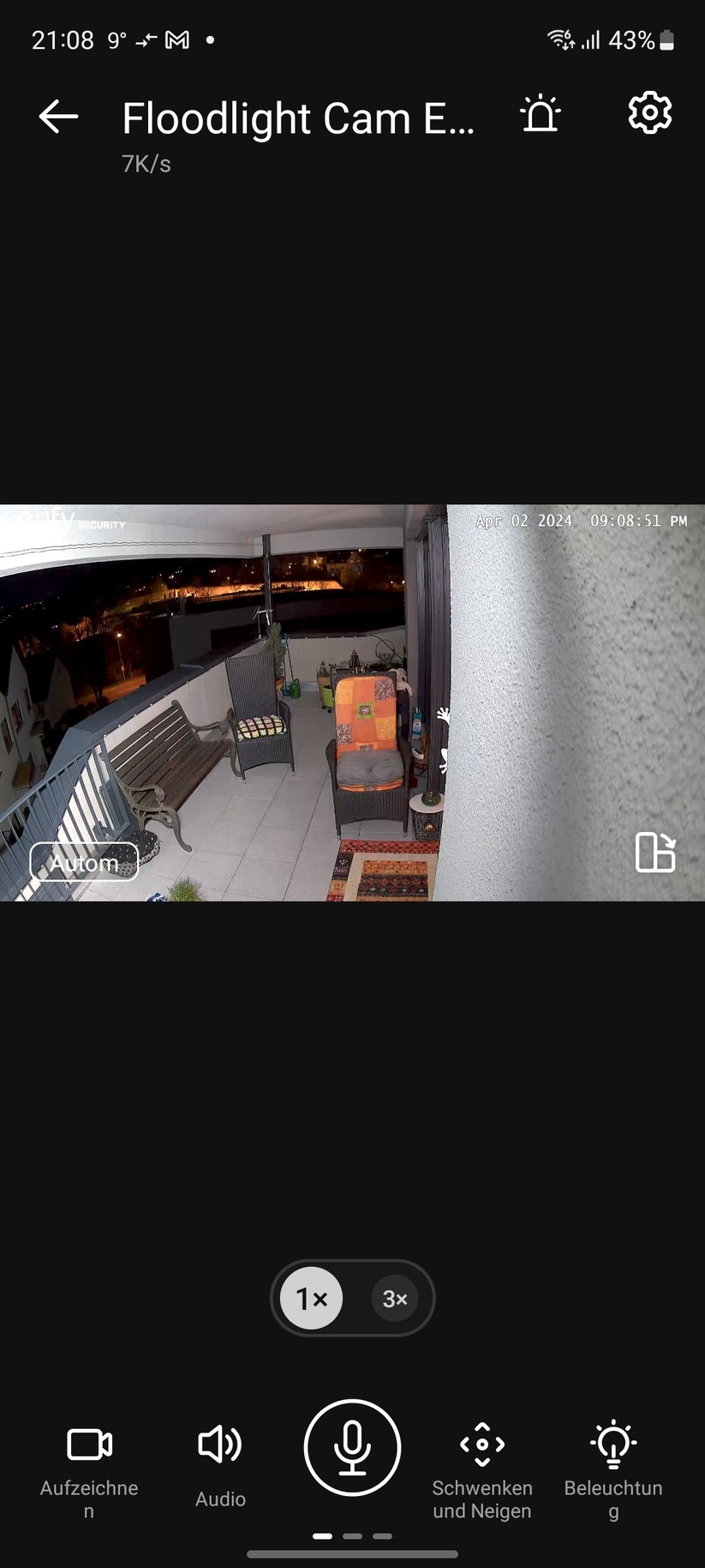 Eufy Floodlight Cam E340: Aufnahmen